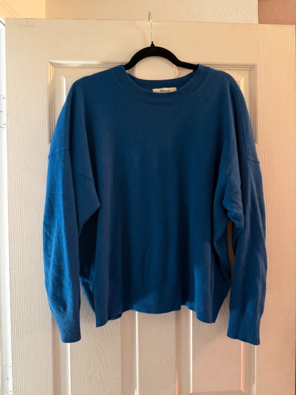 Madewell deep blue cashmere sweater